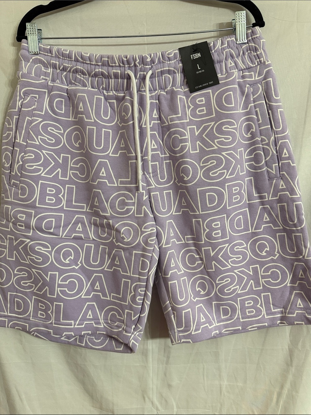 Lavender Graphic Athletic Shorts for Men